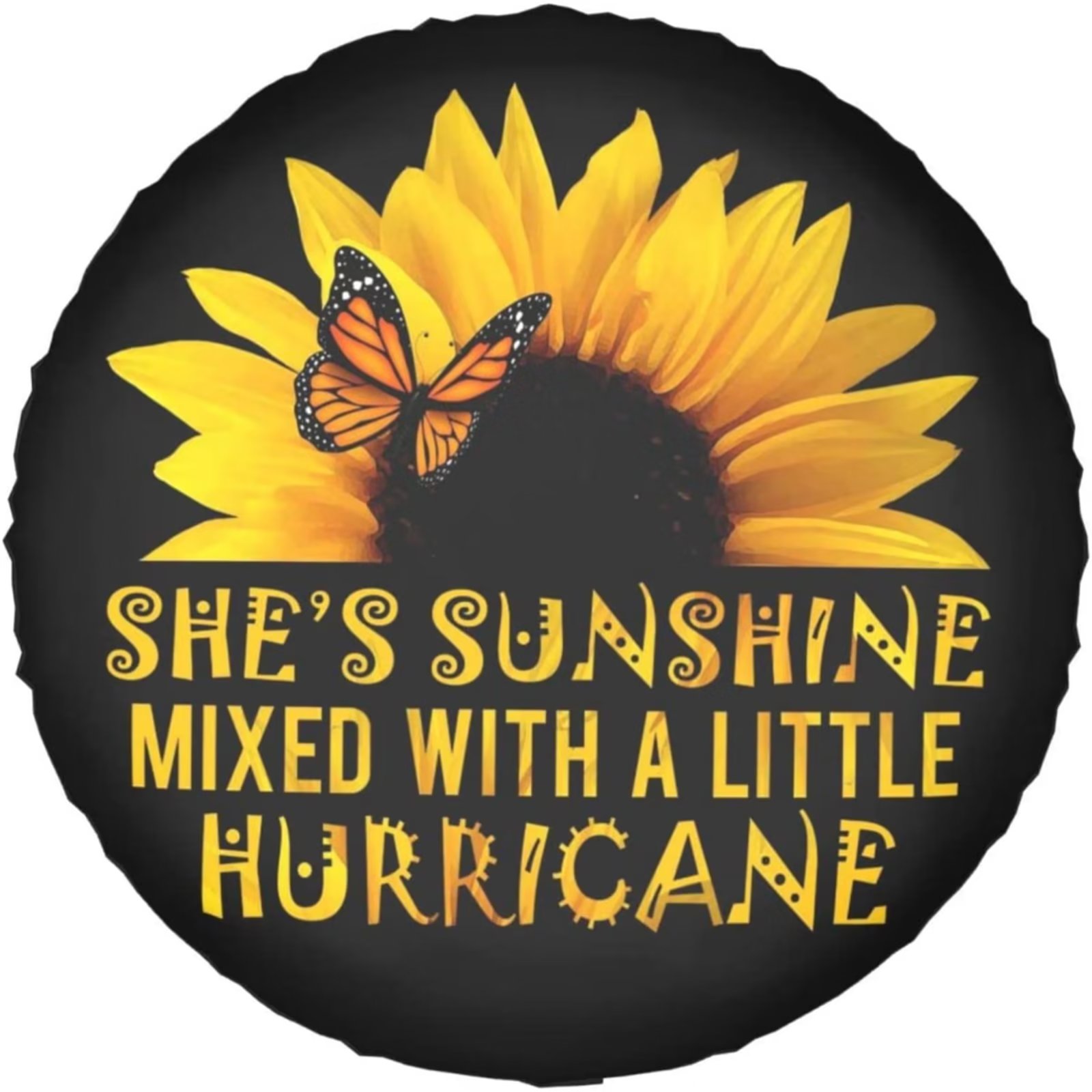 Butterfly and Sunflower She is Sunshine Spare Tire Cover Universal Fit for  Jeep Wrangler Rv SUV Truck Travel Trailer and Many Vehicles 14