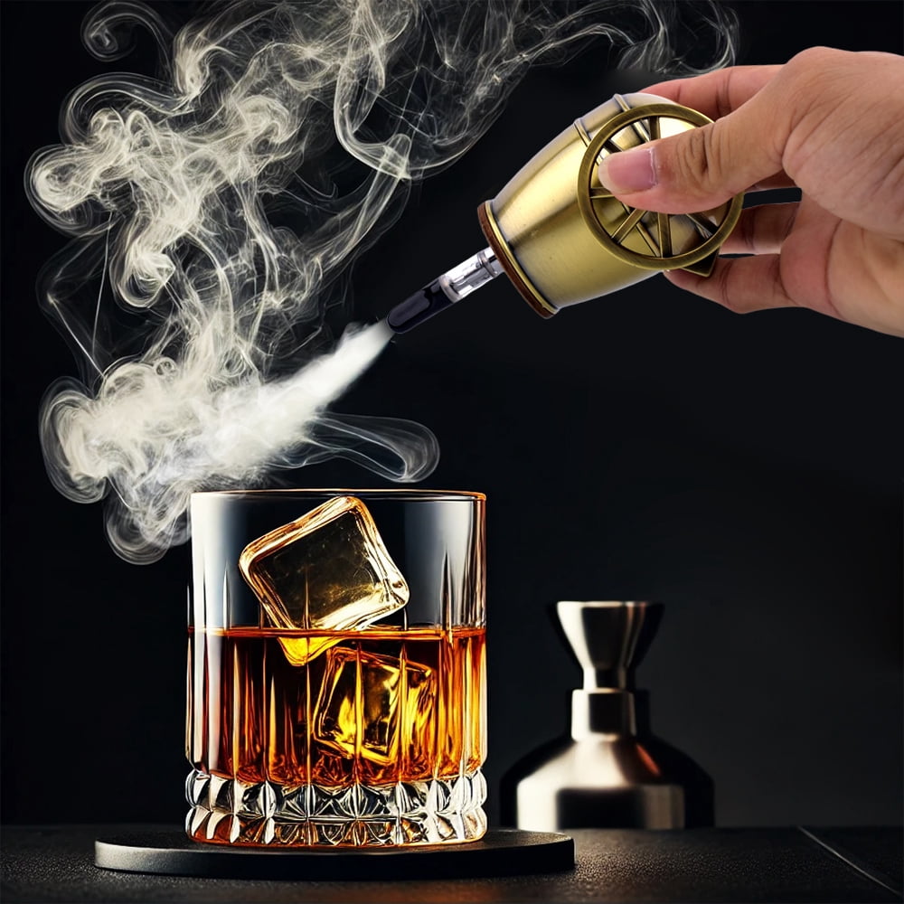 HSETIY Handheld Mini Smoke Machine 191754 Gold Easy-to-Use Rechargeable Remote Control Fog Machine