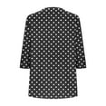 thumbnail image 4 of Annhoo Plus Size Tops for Women V Neck Block Color Print Button Down Tunic 3/4 Sleeve Shirts Trendy Clothes, 4 of 5