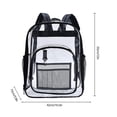 thumbnail image 3 of Muyoka Mochila transparente de 17 pulgadas, resistente al agua, mochila transparente resistente, mochila transparente de gran capacidad, mochila escolar con correas ajustables para la escuela, el trab Muyoka Hogar, 3 of 6