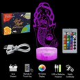 thumbnail image 4 of Liangnv Luz Nocturna 3D De Sirena para Niños,Lámpara De Noche con Luz Nocturna Led Regulable,Lámpara De Ilusión 3D Que Cambia De 16 Colores con Control Remoto, Los Mejores Rega, 4 of 4