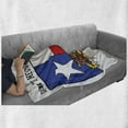 thumbnail image 5 of Reptile Soft Flannel Fleece Throw Blanket, Illustration of Warrior Horned Toad Standing for Texas City American Dream, Cozy Plush for Indoor and Outdoor Use, 50" x 70", Multicolor, by Ambesonne, 5 of 5