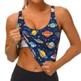 thumbnail image 4 of Lsque Planets And Stars Printed Women'S Sports Bra, Compression, Moisture Wicking, High-Impact Sports Bra For Women,Supportive sports bra-Medium, 4 of 9