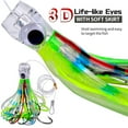 thumbnail image 3 of AURORA TRADE 23cm/96g Fishing Lure Simulated Bright Color Sharp Hook Vivid Eyes Multi-colors Sea Boat Trolling Soft Octopus Squid Skirt Bait Fishing Supplies, 3 of 8