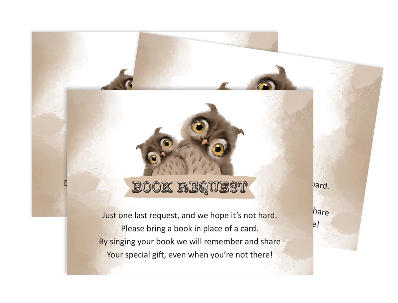 Inkdotpot 30 Books For Baby Shower Request Cards Bring A Book Instead Of A Card Owl Bird Baby Shower Invitations Inserts Games