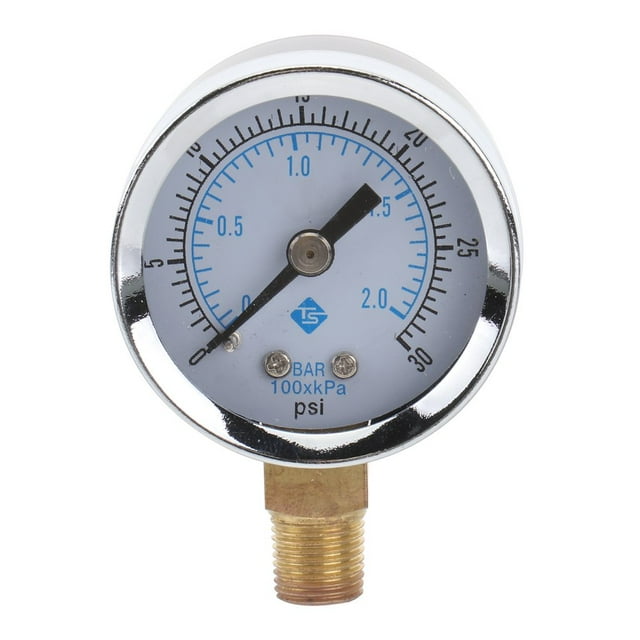 CUITING Utility Vacuum Pressure Gauge Air Compressor Water Oil Gas 0-30PSI