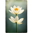 thumbnail image 1 of White Lotus with Grunge Background Photo - 12" x 18" Art Print Wall Decor, 1 of 1