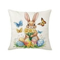 thumbnail image 2 of Pillow Clearance! YZEGDCH Easter Bunny Throw Pillow Covers 18"x18" Spring Cushion Case Decoration for Sofa & Bed Farmhouse Home Decor Easter Gift, 2 of 6