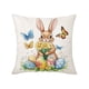 thumbnail image 2 of CaiYueKe Easter Throw Pillow Cover Linen Cushion Case Decorative Sofa Home Decor Spring Holiday Accent Pillowcase Farmhouse Decorations Living Room Bedroom, 2 of 7