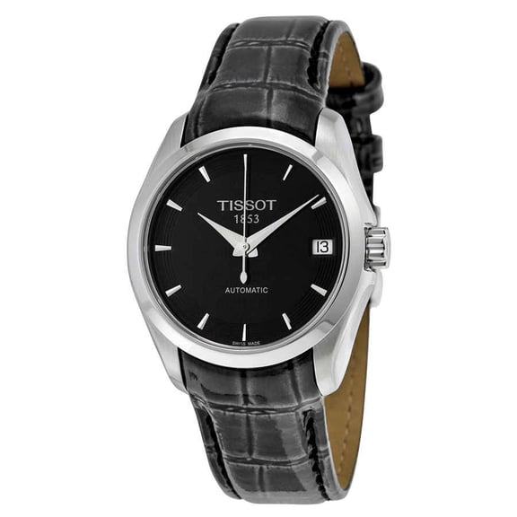 Tissot Couturier Automatic Black Dial Ladies Watch T0352071605100