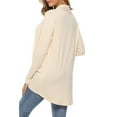 thumbnail image 3 of Inglocry Womens Casual Lightweight Long Sleeve Cardigan Flowy Soft Open Front Cardigan Sweaters Fashion Fall Clothes 2025 Beige 2XL, 3 of 3