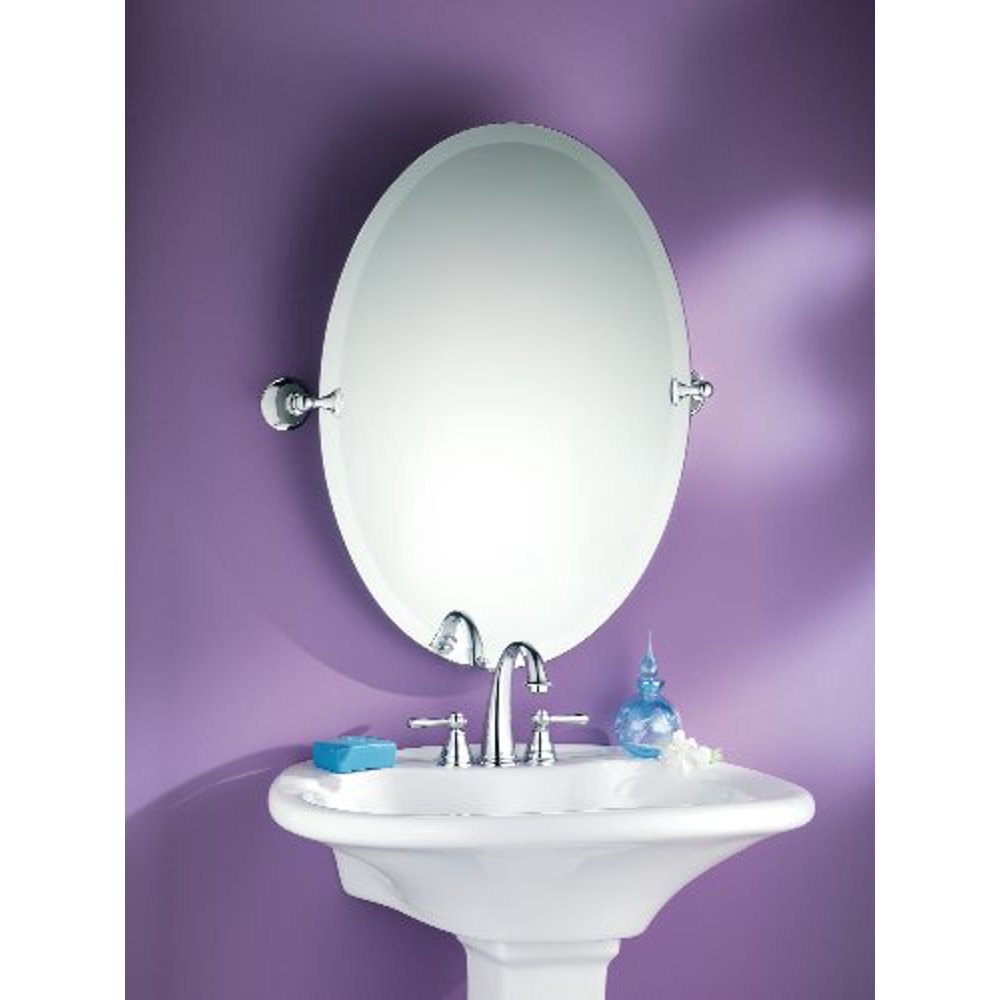Moen DN2692CH Glenshire Bathroom Oval Tilting Mirror, Chrome Walmart