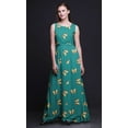 thumbnail image 4 of Bimba Butterfly Women Round Neck Printed Evening PartyÂ&nbsp;DressÂ&nbsp;Sleeveless Gown-Large, 4 of 5