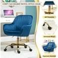 thumbnail image 5 of NORDICANA Velvet Home Office Chair Rolling,Modern Swivel Task Study Armchair with Adjustable Height for Living Room, 5 of 9