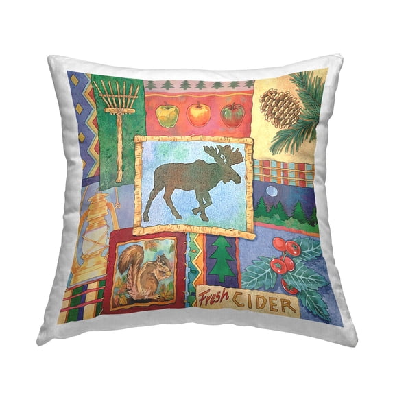 Stupell Industries Autumn Cabin Collage Decorative Printed Throw Pillow Design by Andrea Tachiera