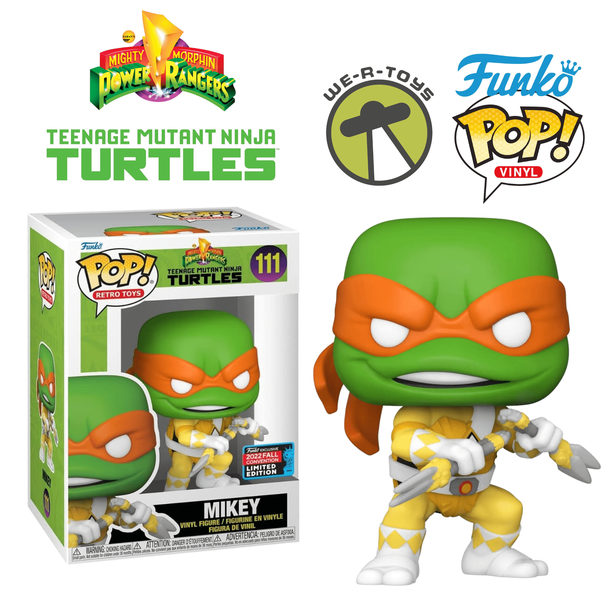 Funko POP! Retro Toys Power Rangers x TMNT Mikey as Yellow Ranger