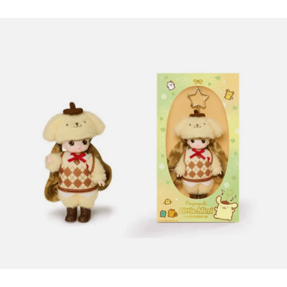 Sanrio Characters x Little Mimi Plush Doll Keychain POMPOMPURIN