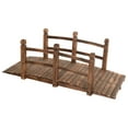 thumbnail image 1 of Gymax 5Ft Garden Wooden Bridge Decoration Backyard Pond w/ Safety Rails Brown, 1 of 10