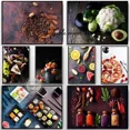 thumbnail image 2 of Póster de arte de comida gourmet, lienzo, frutas, granos de café, especias, queso, pasta, pizza, carne, cocina, cafetería, decoración del hogar, impresiones artísticas de pared, 2 of 5
