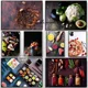 thumbnail image 2 of Póster de arte de comida gourmet, lienzo, frutas, granos de café, especias, queso, pasta, pizza, carne, cocina, cafetería, decoración del hogar, impresiones artísticas de pared, 2 of 5