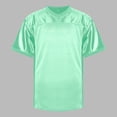 thumbnail image 2 of Gunia Mens Shirts Football Mesh Practice Athletic T Shirt Solid Color V Neck Short Sleeve Sports Tops T-Shirts Light Green S, 2 of 4