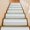Gray Turquoise, variant on Stair Treads Non Slip Indoor for Wooden Steps, Purple Grey 4 Pcs Stair Mats for Kids Elders Dogs, 8 x 30 Inch Chic Garden Floral Stripe Aesthetic Flower Carpet Treads Runner Rugs for Staircase