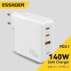 thumbnail image 3 of Cargador rápido PD de 140 W GaN para teléfonos móviles iPhone Huawei (enchufe blanco de la UE) Ehuebsd Para estrenar, 3 of 9