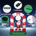 thumbnail image 5 of Costway 7.5 FT Inflatable Christmas Lighted Santa Claus Stand on Archway Yard Decoration, 5 of 9