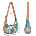 thumbnail image 4 of Botanical Jungle Leaves Shoulder Tote for Women, Lightweight Water-Resistant Crossbody Handbag Featuring Tropical Sunset Palm Tree and Colorful Floral Patterns, 4 of 5