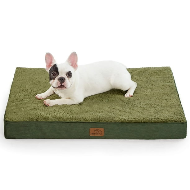 Cama ortopédica de espuma para perros Bedsure para perros y gatos pequeños, medianos, grandes y extragrandes de hasta 50/75/100 libras - Espuma ortopédica en forma de caja de huevos con funda lavable