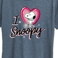 thumbnail image 3 of Peanuts - I Heart Snoopy - Women's Short Sleeve Graphic T-Shirt, 3 of 6