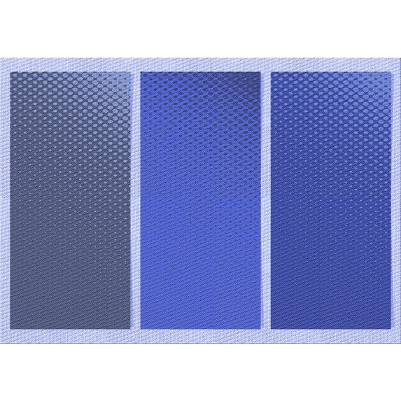 Ahgly Company Indoor Rectangle Patterned Sky Blue Dress Blue Area Rugs, 6' x 9'