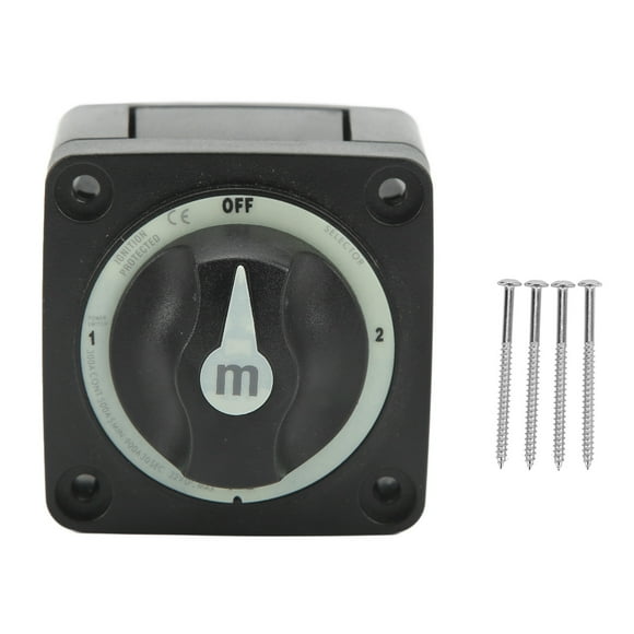 Marine Battery Selector Switch, Impact Resistant 300A Battery Power Cut Off Switch High Electrical Conductivity 32V DC For RV