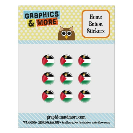 Palestine National Country Flag Home Button Stickers Set Fit Apple iPhone iPad iPod Touch