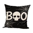 thumbnail image 2 of Halloween Throw Pillow Covers 18x18 Inch, Rustic Linen Decorative Square Pillowcases, Farmhouse Holiday Cushion Covers for Couch Sofa Living Room Bedroom Outdoor Home Decor, 2 of 6