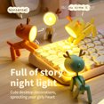 thumbnail image 4 of Labymos Cartoon Night Light Kid Lamp Mini Deer LED Desk Lamps Cute DIY Portable with, 4 of 8