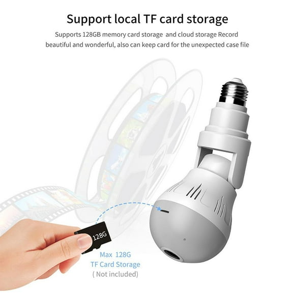 Indoor Security Camera 360° Wide Angle V380 Wireless WiFi Camera Bulb For Remote Video Surveillance Baby Camera