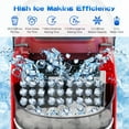 thumbnail image 5 of Costway Countertop Ice Maker 26.5lbs/Day Self-Cleaning Machine with Flip Lid Red, 5 of 10