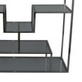 thumbnail image 4 of Benjara Adena 76" Tall Plant Stand-Geometric Style Metal Shelves-Silver Tone, 4 of 5