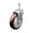 Swivel - No Brake - Maroon, variant on 5 Inch SS Maroon Polyurethane 3/8 Inch Threaded Stem Caster Set Total Lock Brake