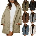 thumbnail image 7 of Long Jackets for Women Fashion Winter Coat for Women Business Casual Diamond Quilted Hooded Lightweight Jackets, 7 of 7