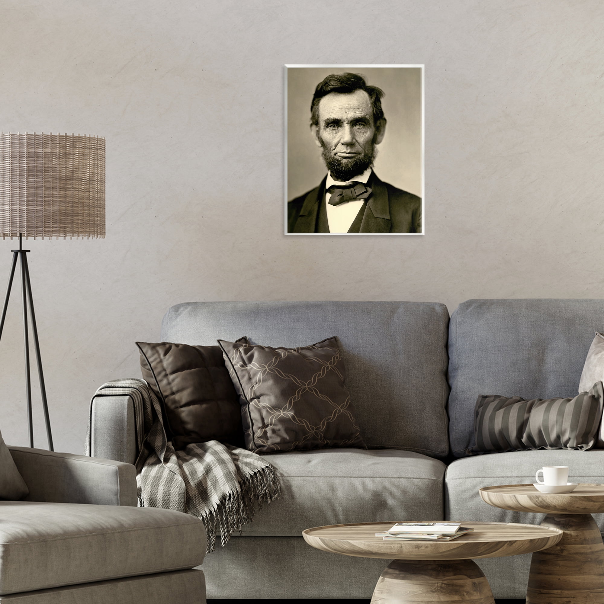 Stupell Industries Iconic Lincoln Portrait Wall Plaque Art, design by Alexander Gardner