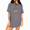 Grey, variant on Women's Mellow Heart Dawn Ray Cross Sacred Sunrise Redeeming Faith Saying Graphic Short Sleeve Crewneck Grey Tops