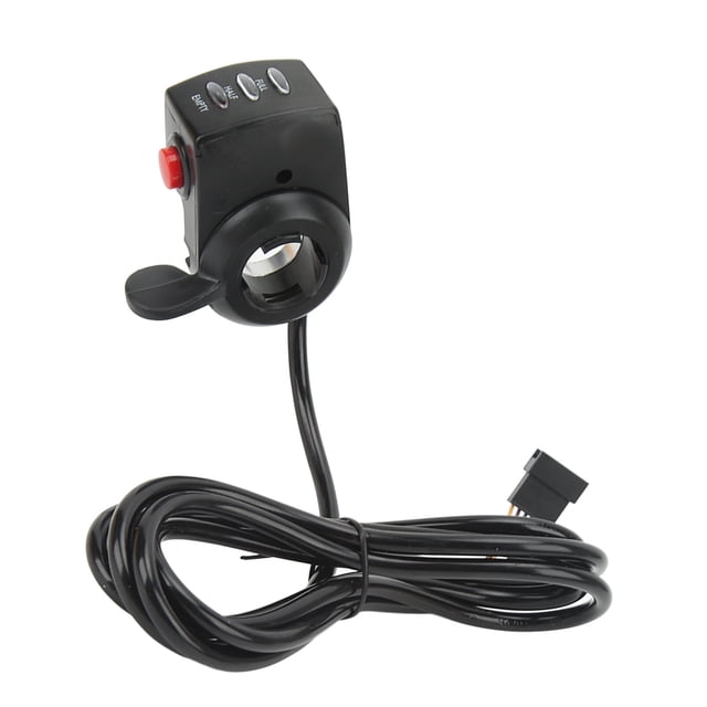 36V E-Bike Thumb Throttle with Battery Display - 22.2mm Premium ABS Handlebar Speed Controller, Sensitive Stable Thumb Accelerator with Self-Locking Switch, Easy-Install Accessory for Electric