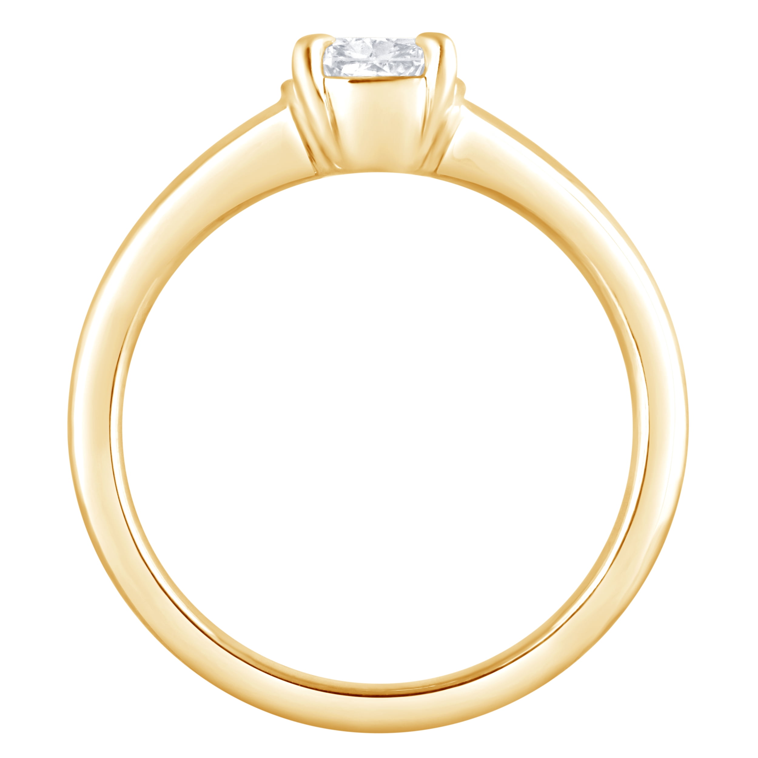 Brilliance Fine Jewelry Women's 1 Ct. Elongated Cushion Cut Lab Grown Diamond Ring in Gold Vermeil