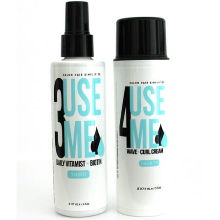 Use Me Daily Hairstyling Essentials Duo For Effortless Salon Results At Home 6 in 1 Benefits Infused Biotin Ultimate