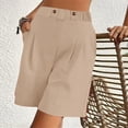 thumbnail image 7 of hotojiny Dress Shorts for Women Comfort High Waisted Wide Leg Shorts Work Business Pleated Shorts with Pockets S-3XL, 7 of 7