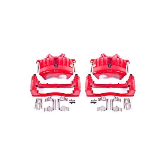 Power Stop S4798A Red Powder-Coated Performance Calipers -Front