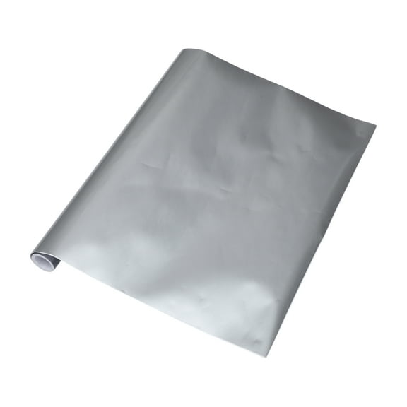 Gloss Silver Tone Car Wrap Film 1.3ft x 5ft Exterior Interior Vinyl Wrap Cover 5.5mil 1 Pc Universal