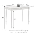 thumbnail image 6 of Convenience Concepts French Country 30.50 inches Tall 1 Drawer Desk, White, All Ages, 6 of 7